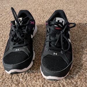 Under Armour Black and White Running Shoes